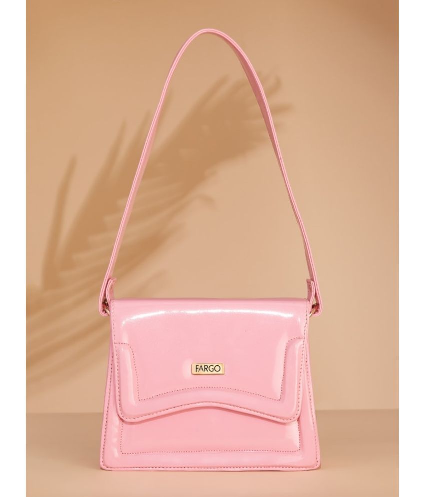     			Fargo Pink PU Shoulder Bag