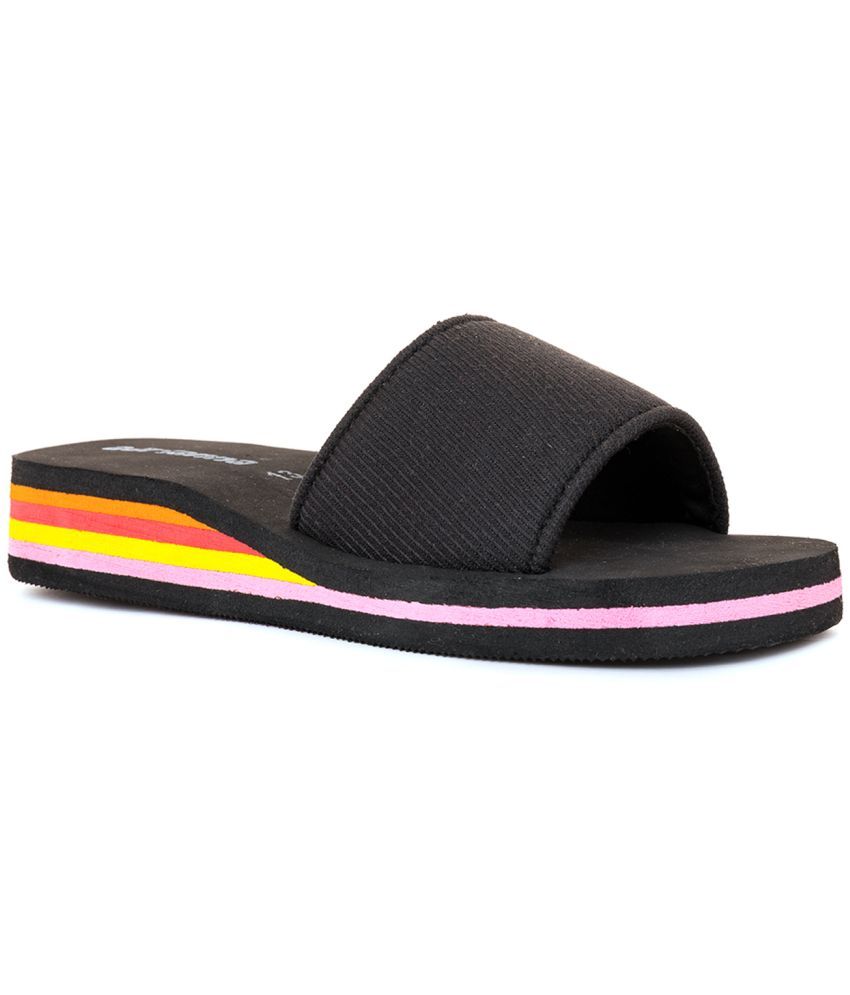     			KHADIM Adrianna Black Casual Mule Slide Slippers for Girls - 4.5-12 yrs (4721916)