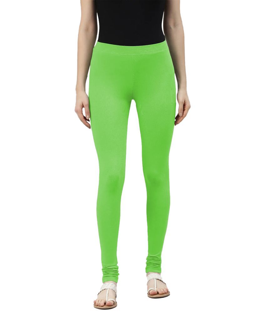     			LYRA - Lime Green Viscose Women's Leggings ( Pack of 1 )