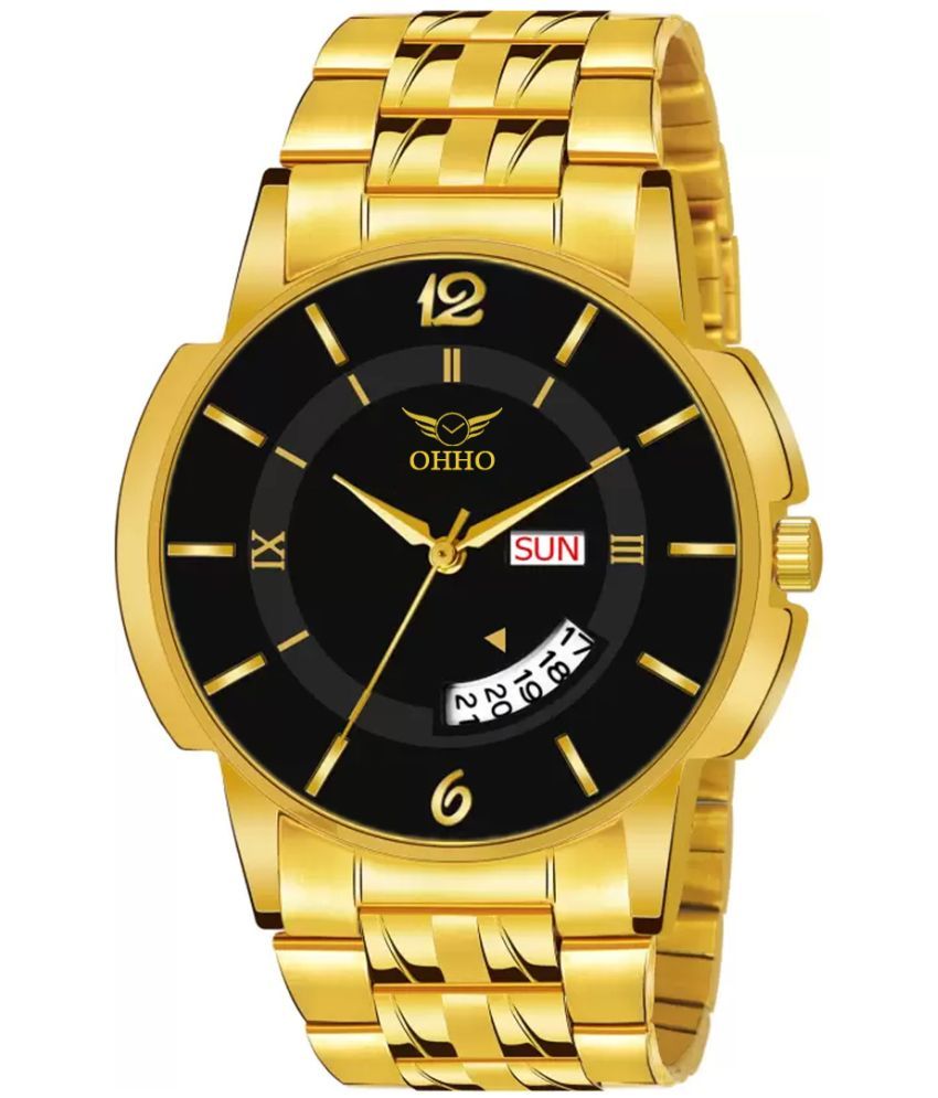     			OHHO Gold Stainless Steel Analog Men's Watch