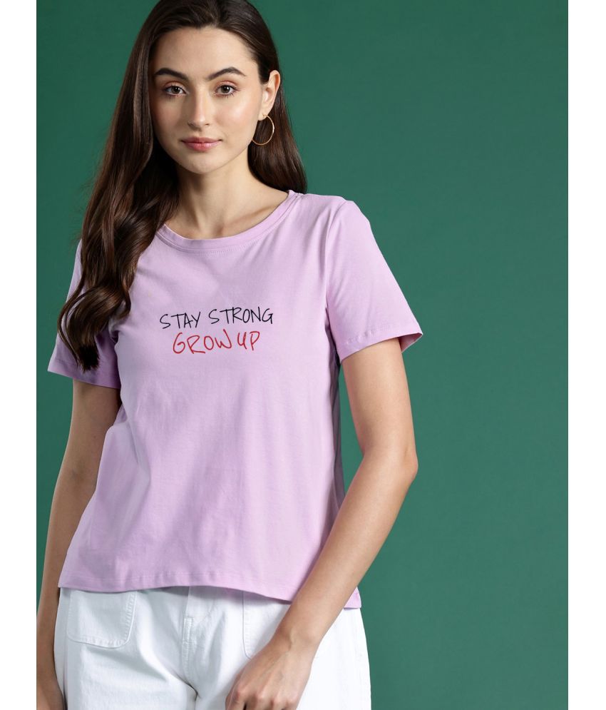     			PP Kurtis Lavender Cotton Blend Regular Fit Women's T-Shirt ( Pack of 1 )