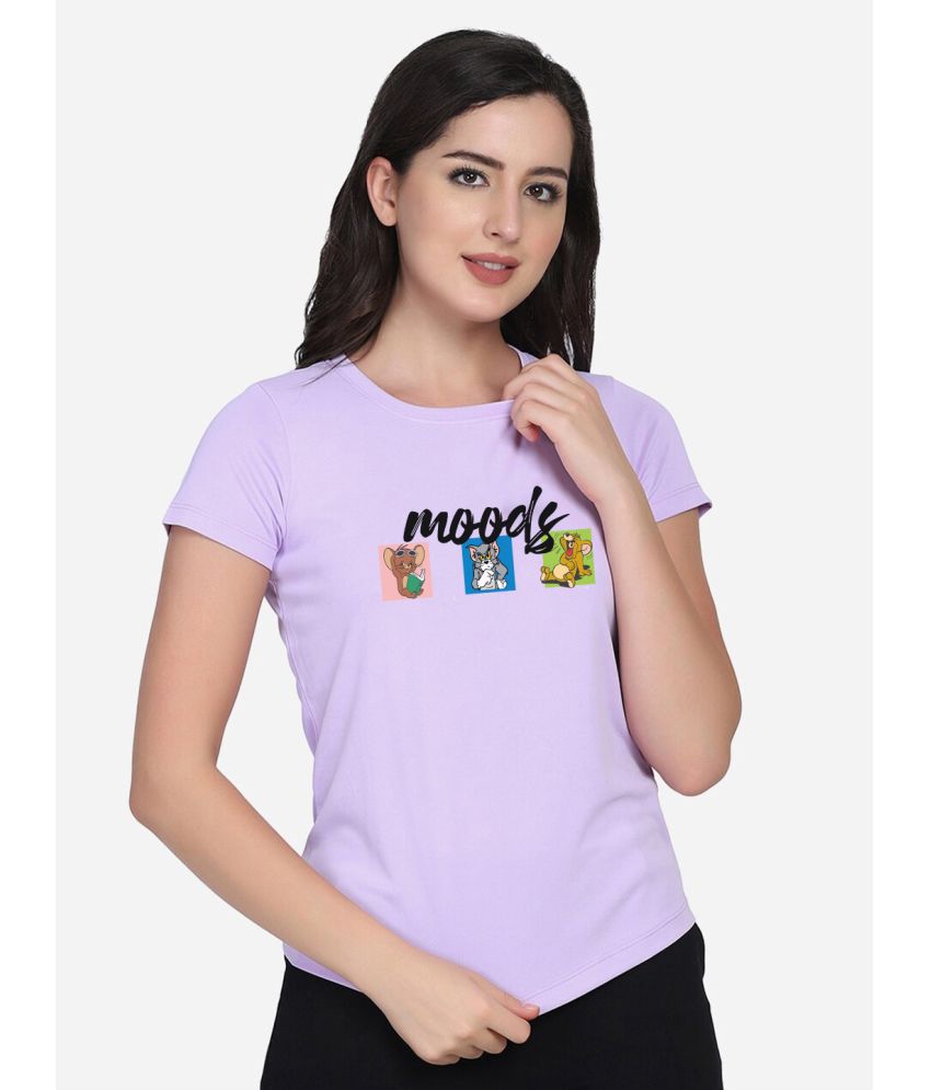     			PP Kurtis Lavender Cotton Blend Regular Fit Women's T-Shirt ( Pack of 1 )