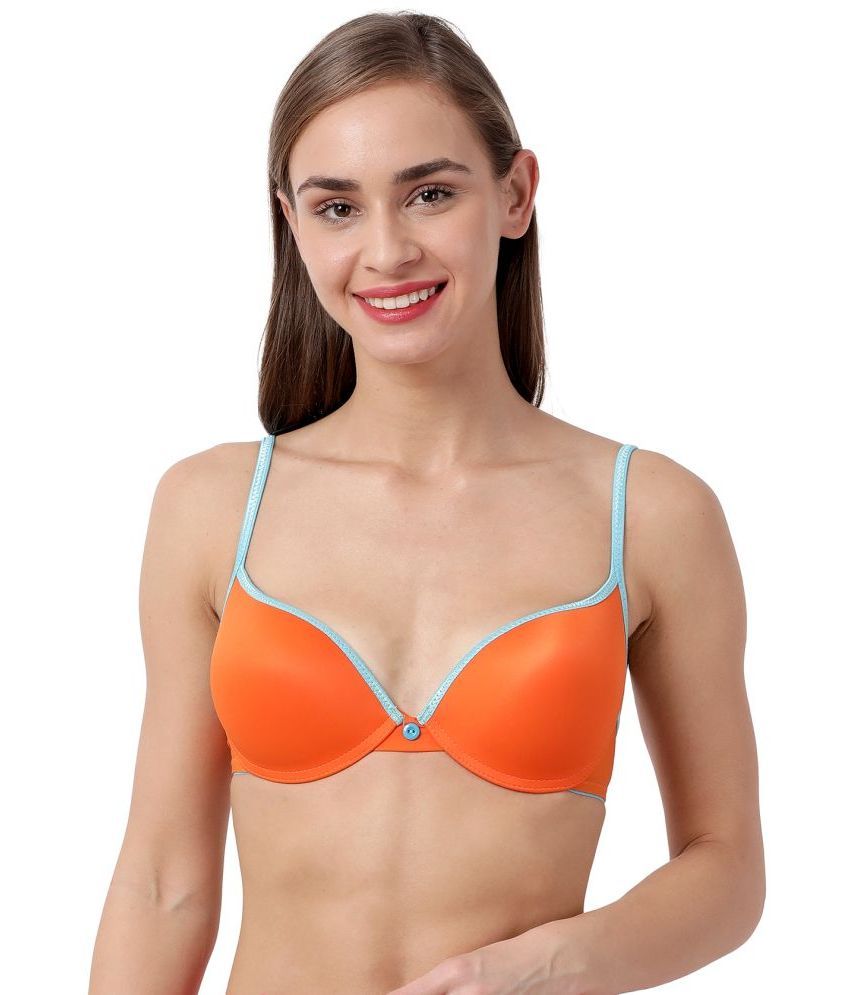     			Susie Orange Nylon Lightly Padded Women's Push Up Bra ( Pack of 1 )