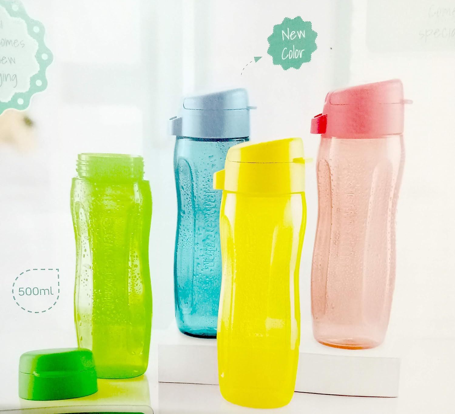     			Tupperware India Pvt Ltd Multicolour Plastic Water Bottle 500 mL ( Set of 2 )