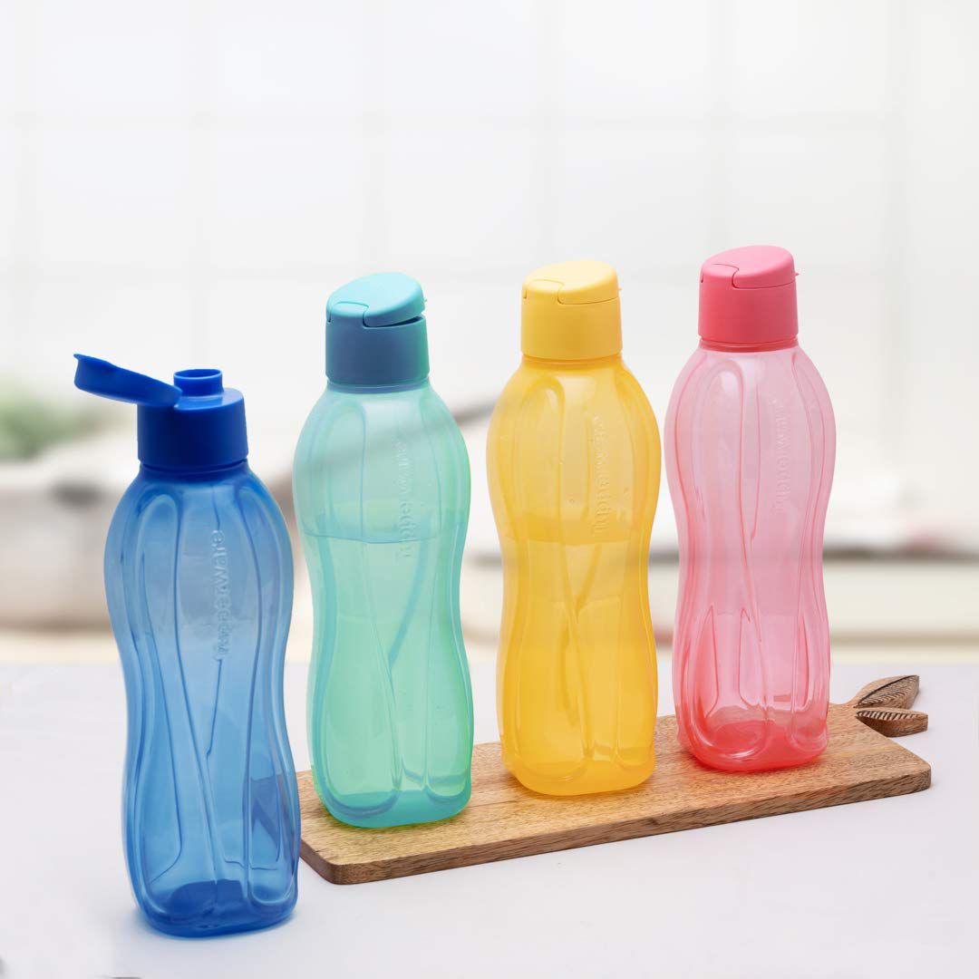     			Tupperware India Pvt Ltd Multicolour Plastic Water Bottle 3000 mL ( Set of 4 )