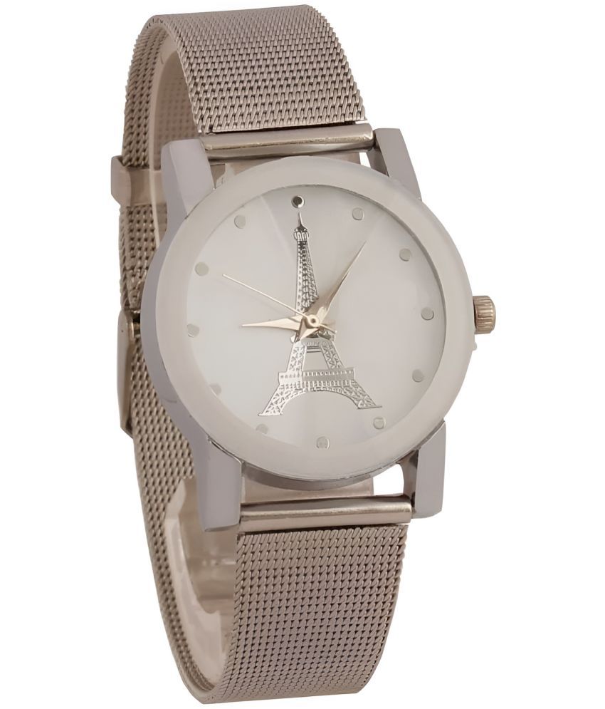     			Viser Silver Metal Analog Womens Watch