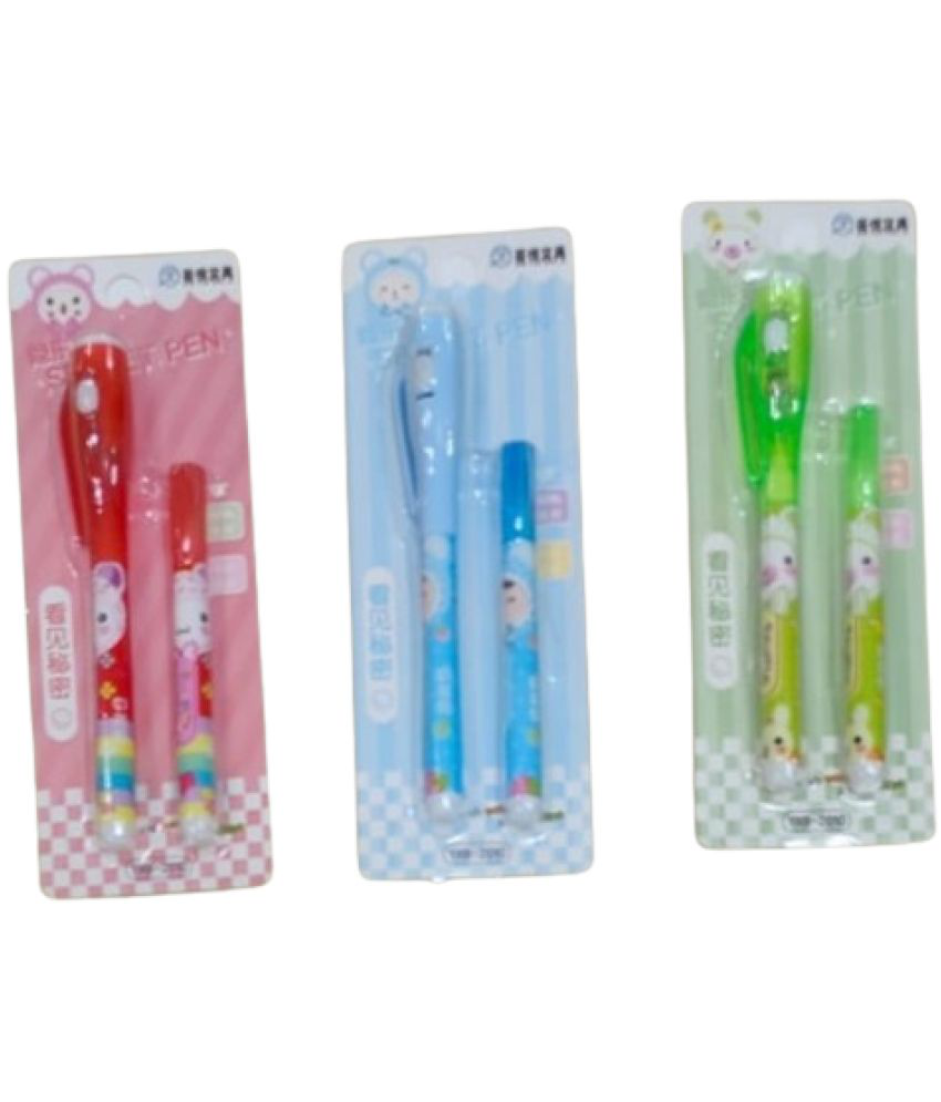     			2745F-FLIPCLIPS COMBO 3 SET Invisible Ink Magic Pen  with UV-Light Spy Pen Birthday Return Gifts for All Age Group Secret Message Pen Invisible Colorless Ink or Spy Magic Pen