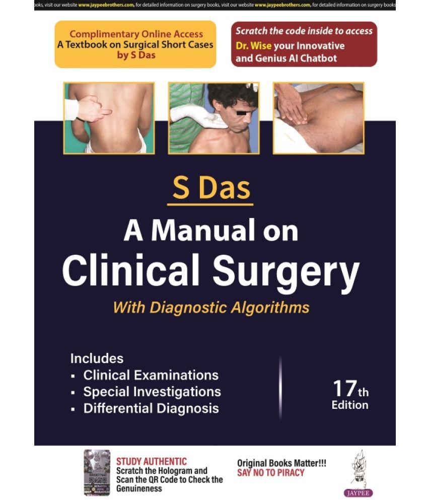     			A Manual on Clinical Surgery with Diagnostic Algorithms 17th Edition