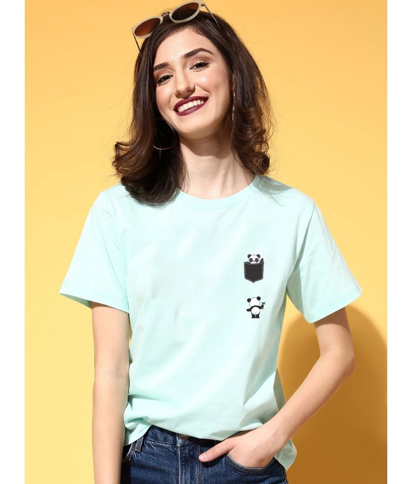     			AKTIF Mint Green Cotton Blend Regular Fit Women's T-Shirt ( Pack of 1 )