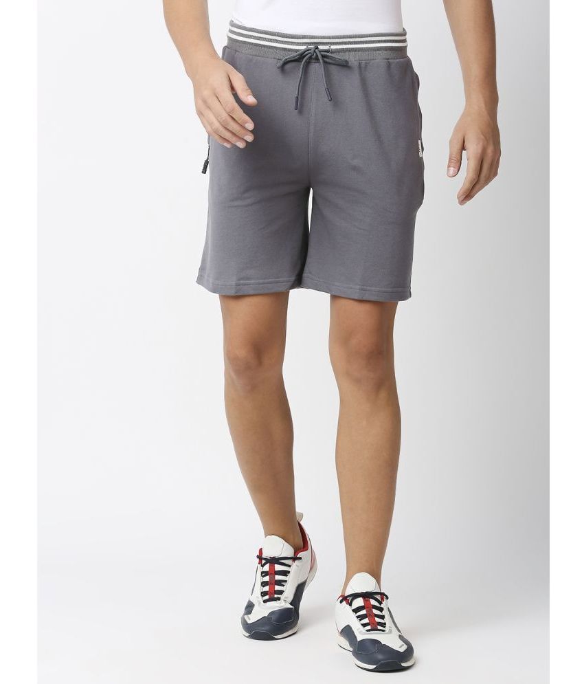     			Fitz Charcoal Cotton Blend Men's Shorts ( Pack of 1 )