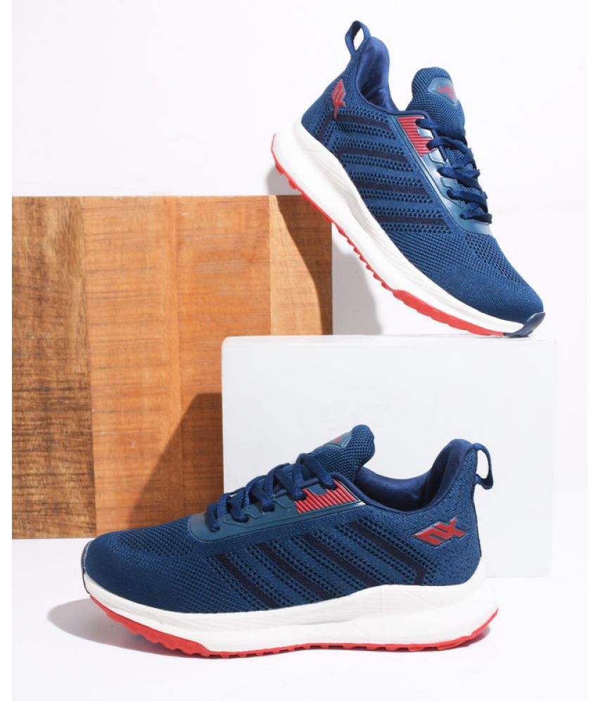     			Lakhani Aashirwad L-903_Teal Blue-Red Blue Men's Sports Running Shoes