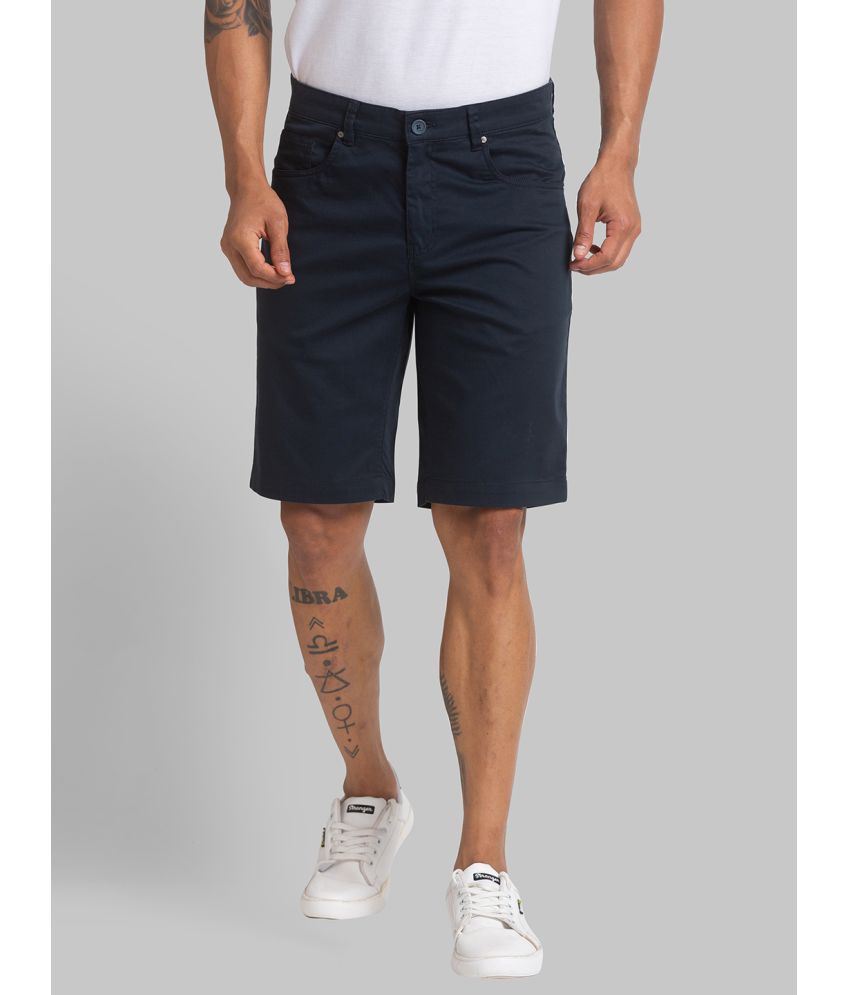     			Parx Blue Cotton Blend Men's Shorts ( Pack of 1 )