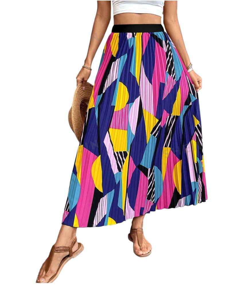     			RAIYANI FASHION Multi Color Polyester Women's Flared Skirt ( Pack of 1 )