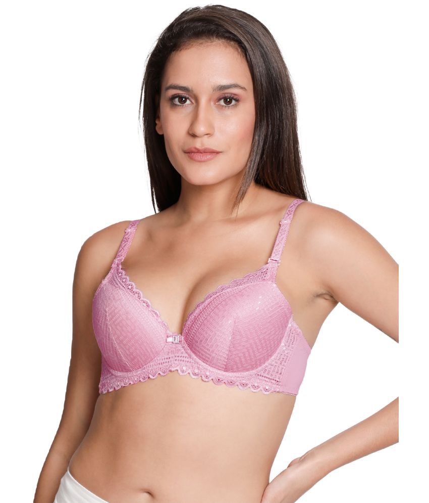     			Susie Pink Lace Lightly Padded Women's T-Shirt Bra ( Pack of 1 )