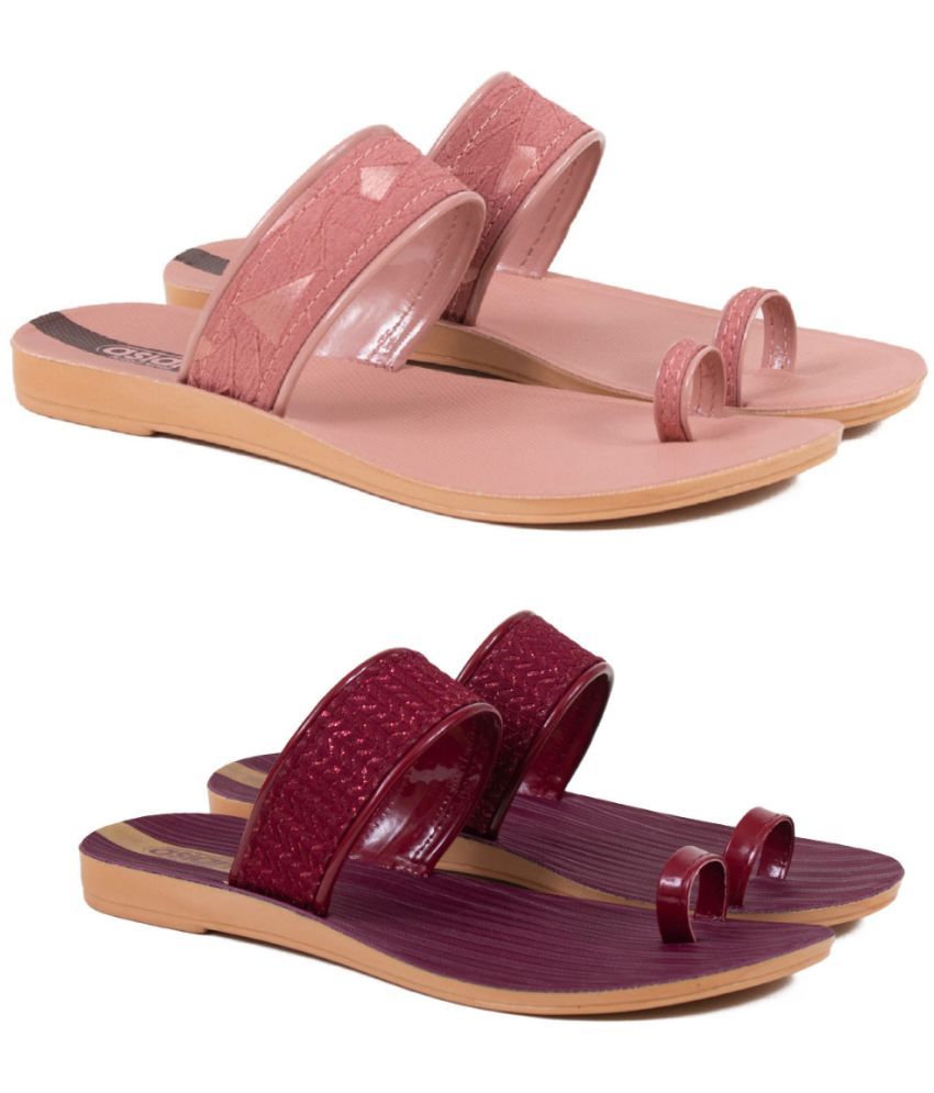     			ASIAN Peach Women's Daily Slipper