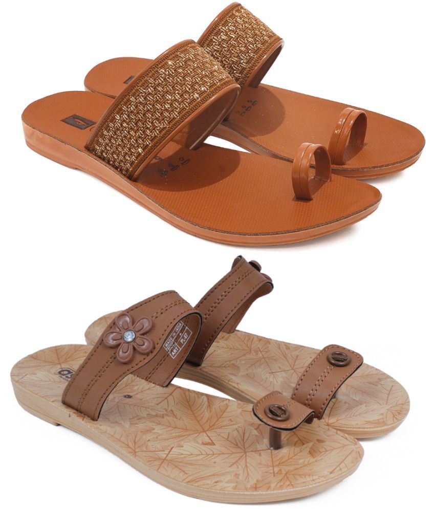     			ASIAN Tan Women's Slipper