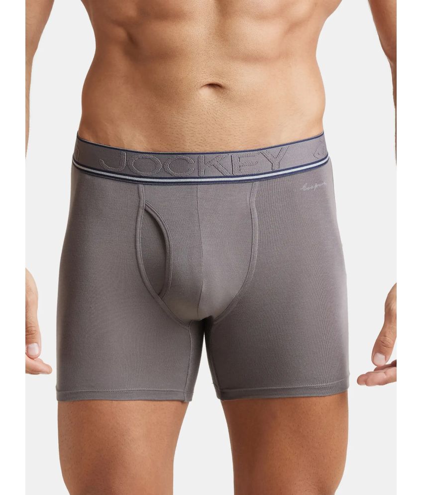     			Pack of 1 Jockey HG17 Men Tencel Micro Modal Elastane Stretch Solid Boxer Brief - Gunmetal