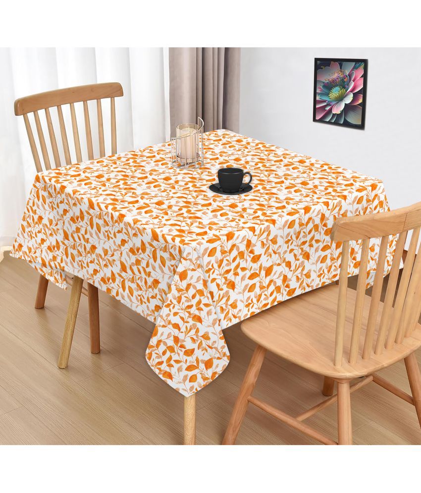     			Oasis Hometex Printed Cotton 2 Seater Square Table Cover ( 102 x 102 ) cm Pack of 1 Orange