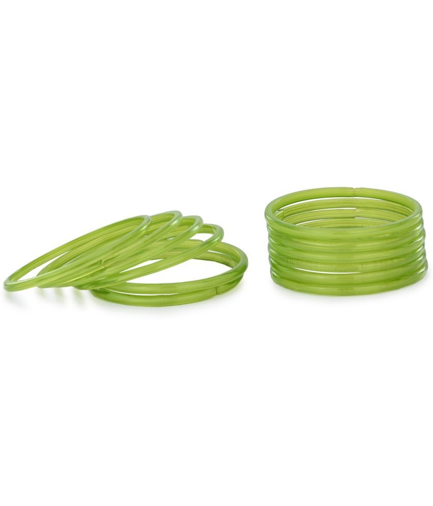     			Somil Green Bangle Set ( Pack of 12 )