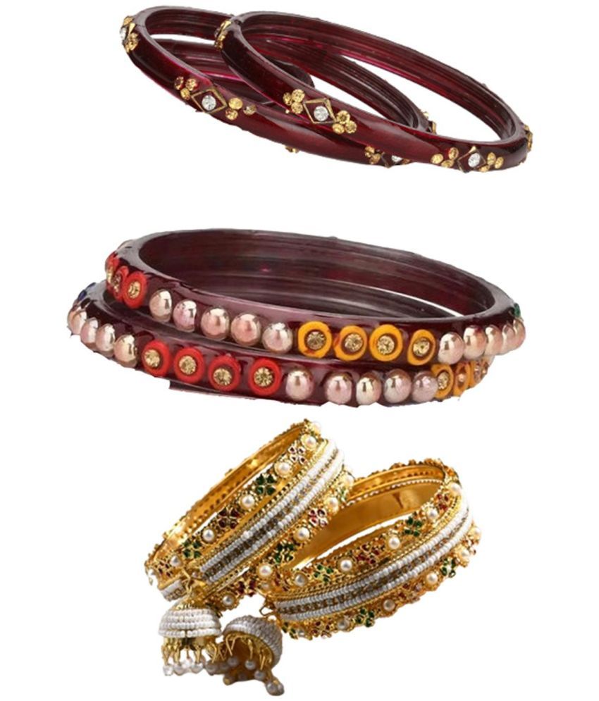     			Somil Multicolor Bangle Set ( Pack of 3 )