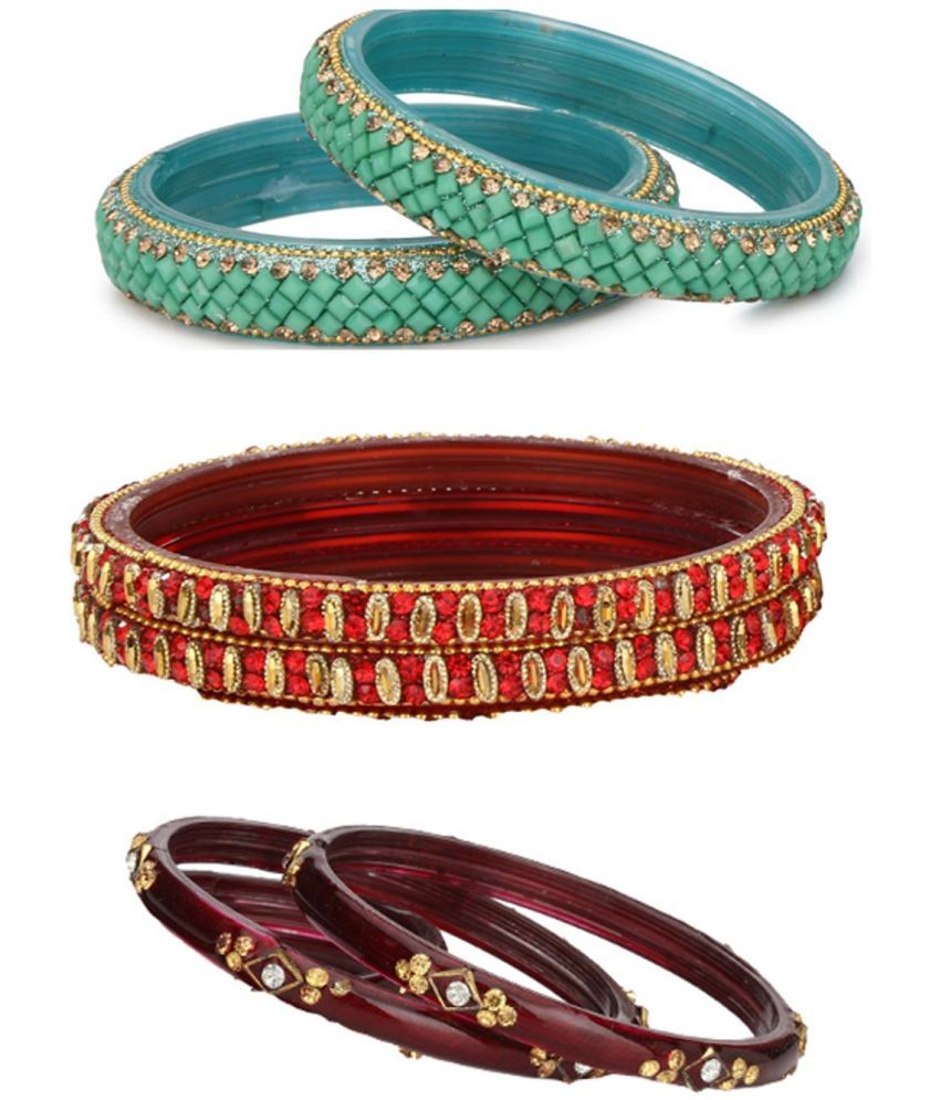     			Somil Multicolor Bangle Set ( Pack of 3 )