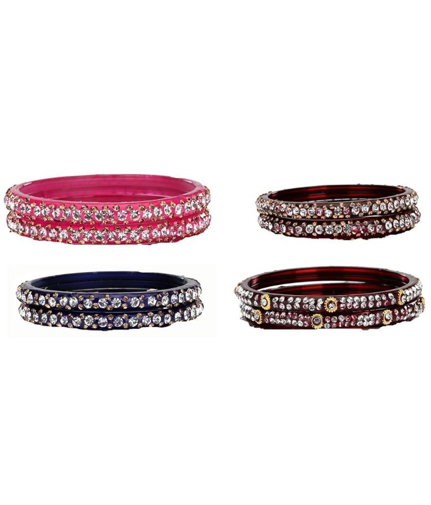     			Somil Multicolor Bangle Set ( Pack of 4 )