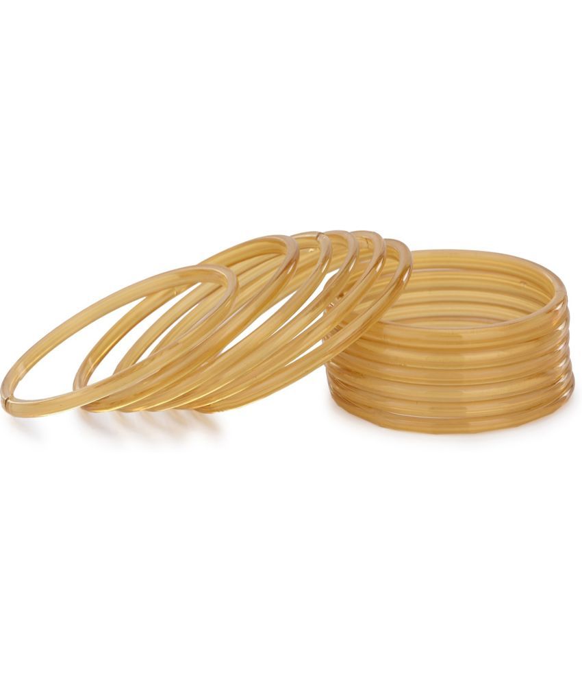     			Somil Yellow Bangle Set ( Pack of 12 )