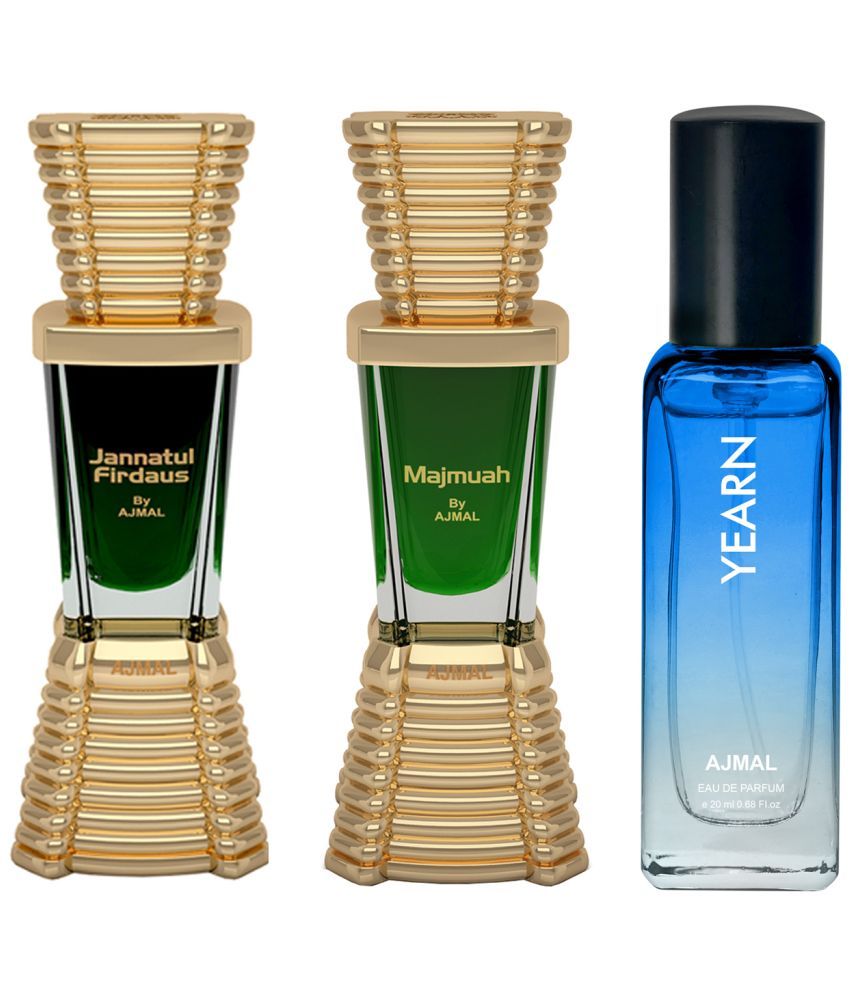     			Ajmal Jannatul Firdaus & Majmuah each of 10ML Attar & Yearn EDP 20ML for Men & Women Pack of 3