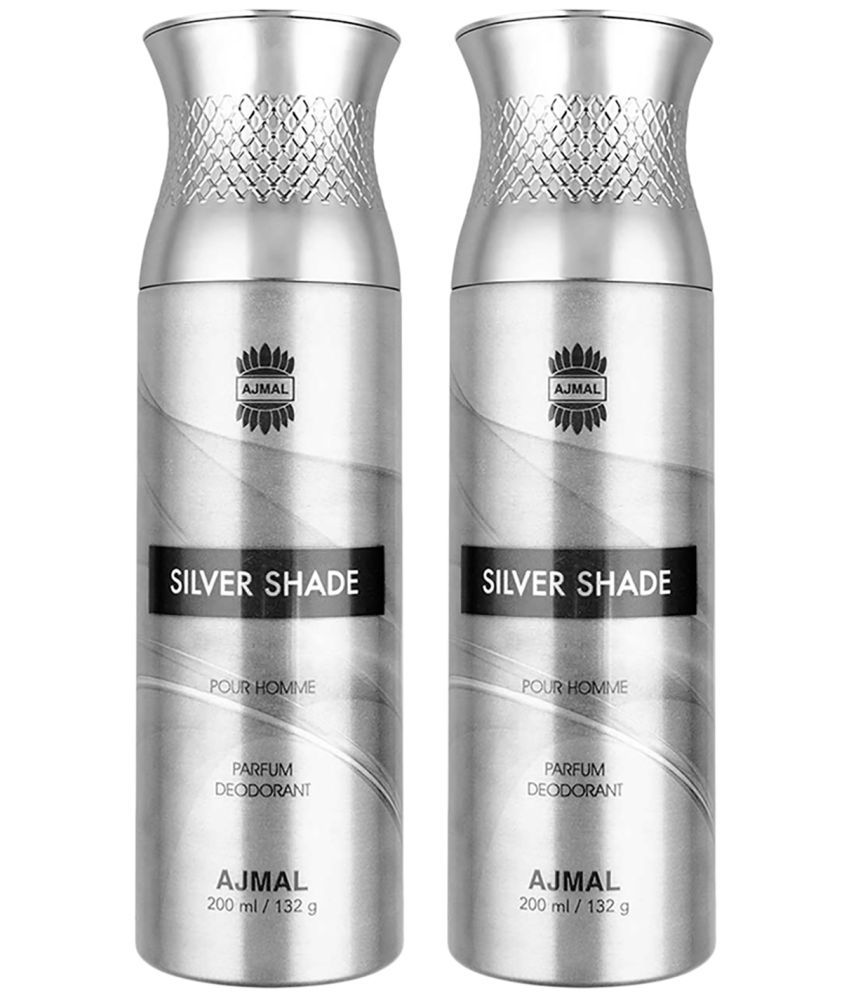     			AJMAL Silver Shade Deodorant Spray for Men 400 ml ( Pack of 2 )