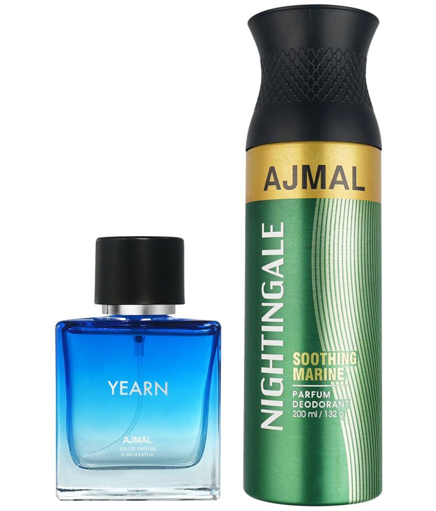     			Ajmal Yearn EDP 100ML And Nightingale Deodorant 200ML Long Lasting Perfume For Men & Women Pack of 2