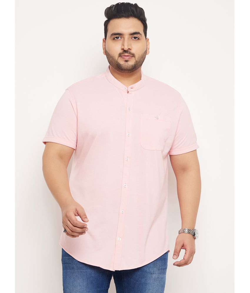     			Club York Cotton Blend Regular Fit Solids Half Sleeves Men's Casual Shirt - Pink ( Pack of 1 )