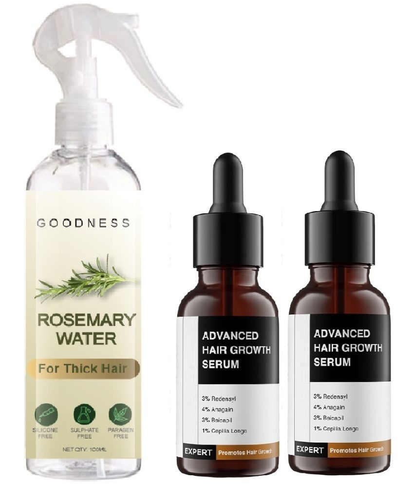     			Rosemary Water Hair Spray For Hair Growth, Hairfall control 100ml with Advance Hair Growth Serum 2x30ml – Set of 3 Items