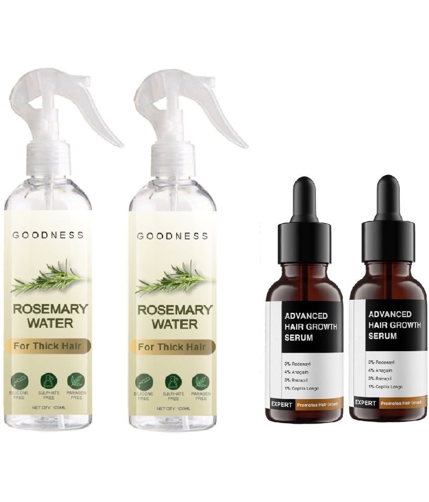     			Rosemary Water Hair Spray For Hair Growth, Hairfall control 2x100ml with Advance Hair Growth Serum 2x30ml – Set of 4 Items