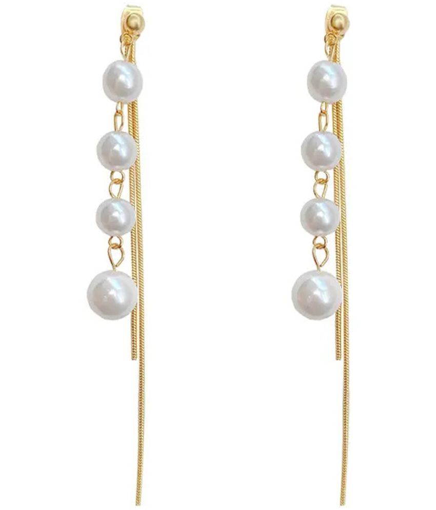     			Thrillz Golden Drop Earrings ( Pack of 2 )