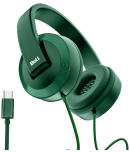 Bell BLHDP135A Type C Wired Headphone Over Ear 24 Hours Playback Passive noise cancellation IPX4(Splash & Sweat Proof) Green