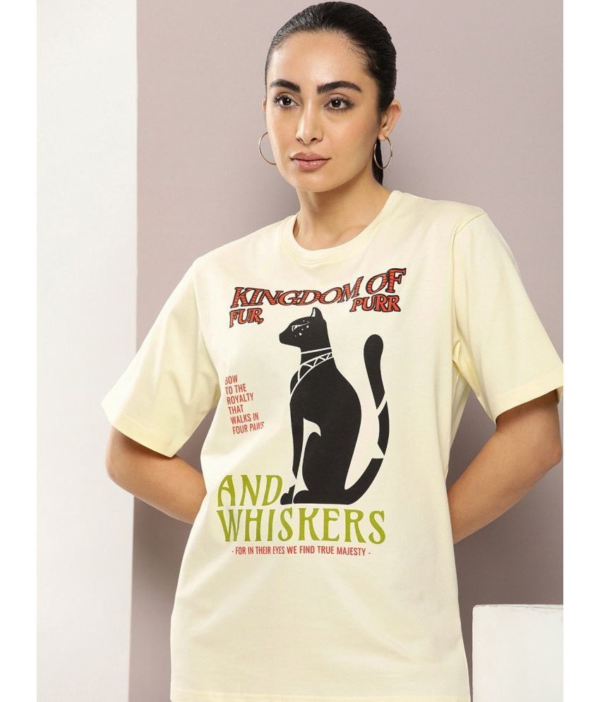     			Dillinger Off White Cotton Women's T-Shirt ( Pack of 1 )