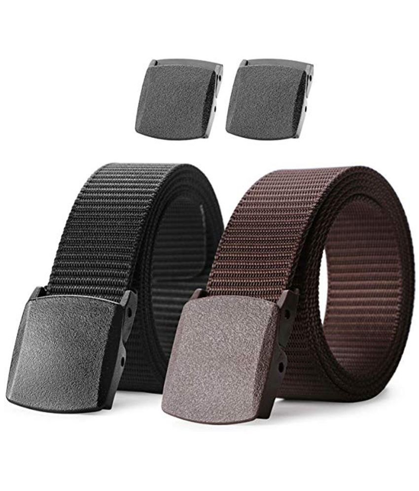     			Edifier - Multi Canvas Men's Casual Belt ( Pack of 2 )