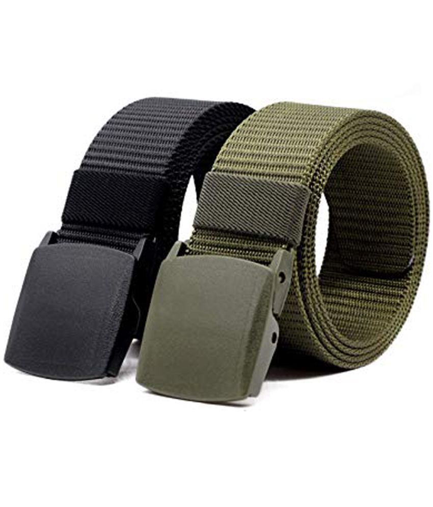     			Edifier - Multi Canvas Men's Casual Belt ( Pack of 2 )