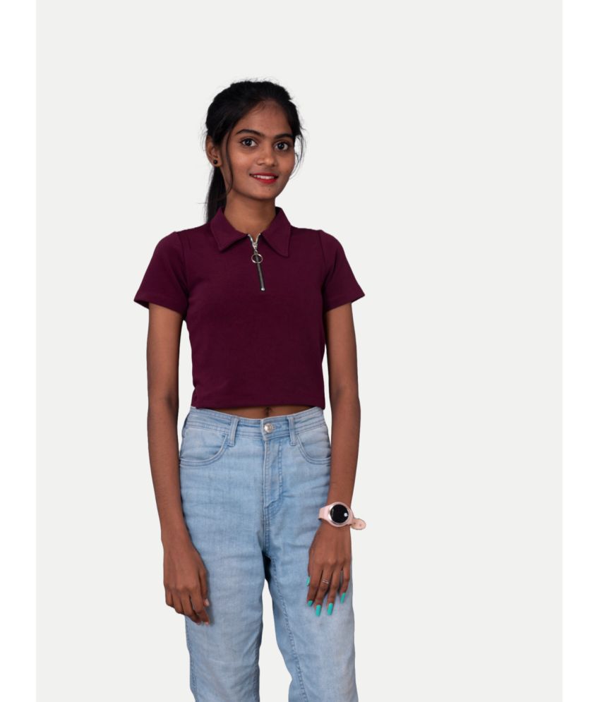     			Radprix Maroon Polyester Girls Top ( Pack of 1 )