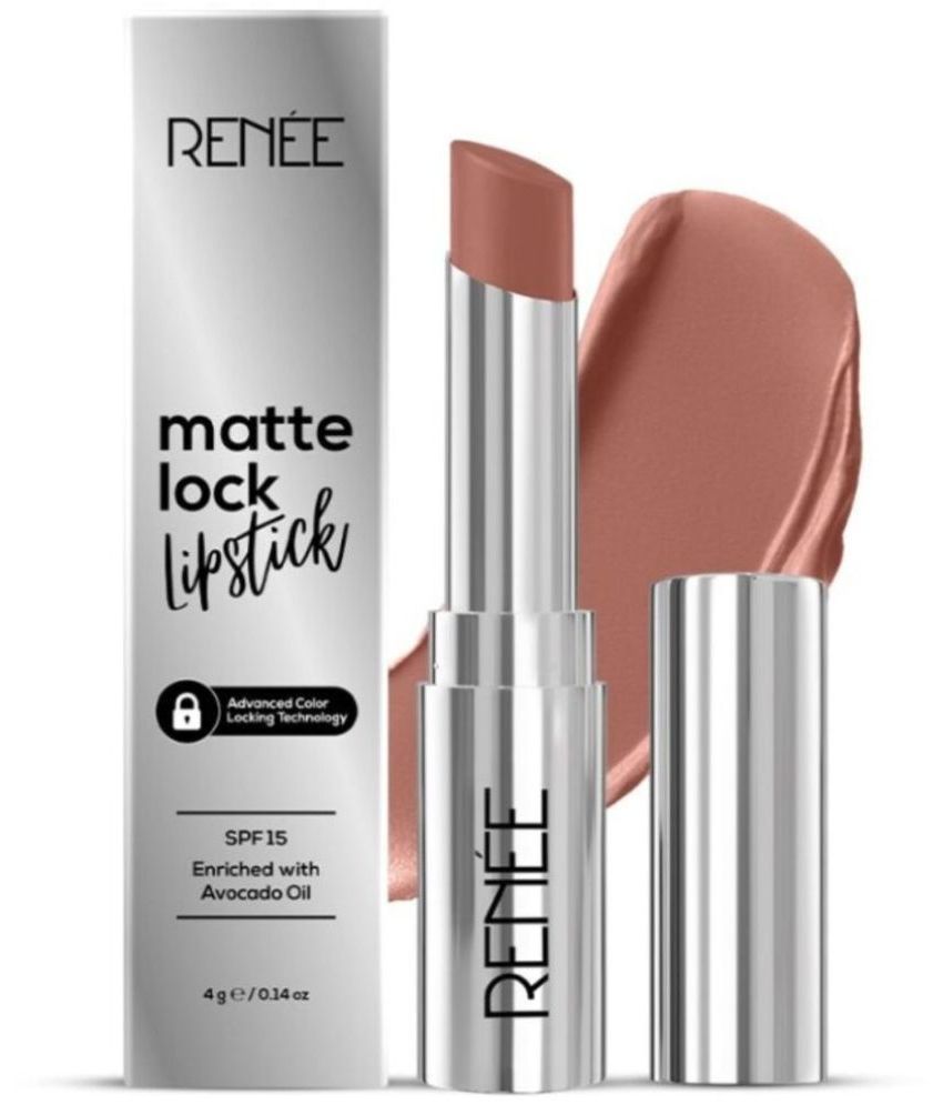     			Renee Matte Lock Lipstick - Jazz, Ultra Matte Finish, Moisturizing, Long Lasting & Weightless ,3.5Gm