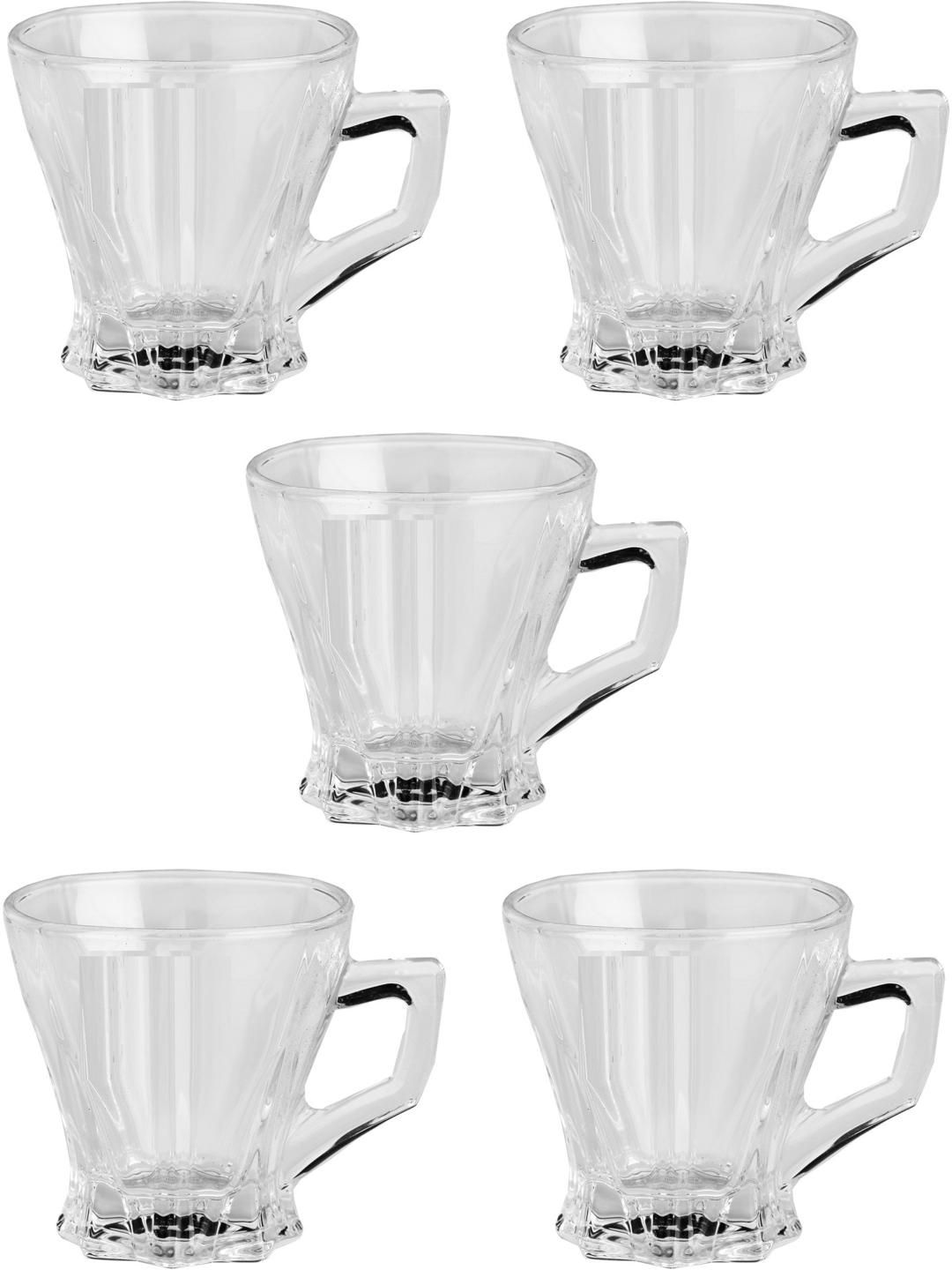     			Somil Glass Coffee & Tea Cup Solid Glass Tea Set 120 ml ( Pack of 5 )
