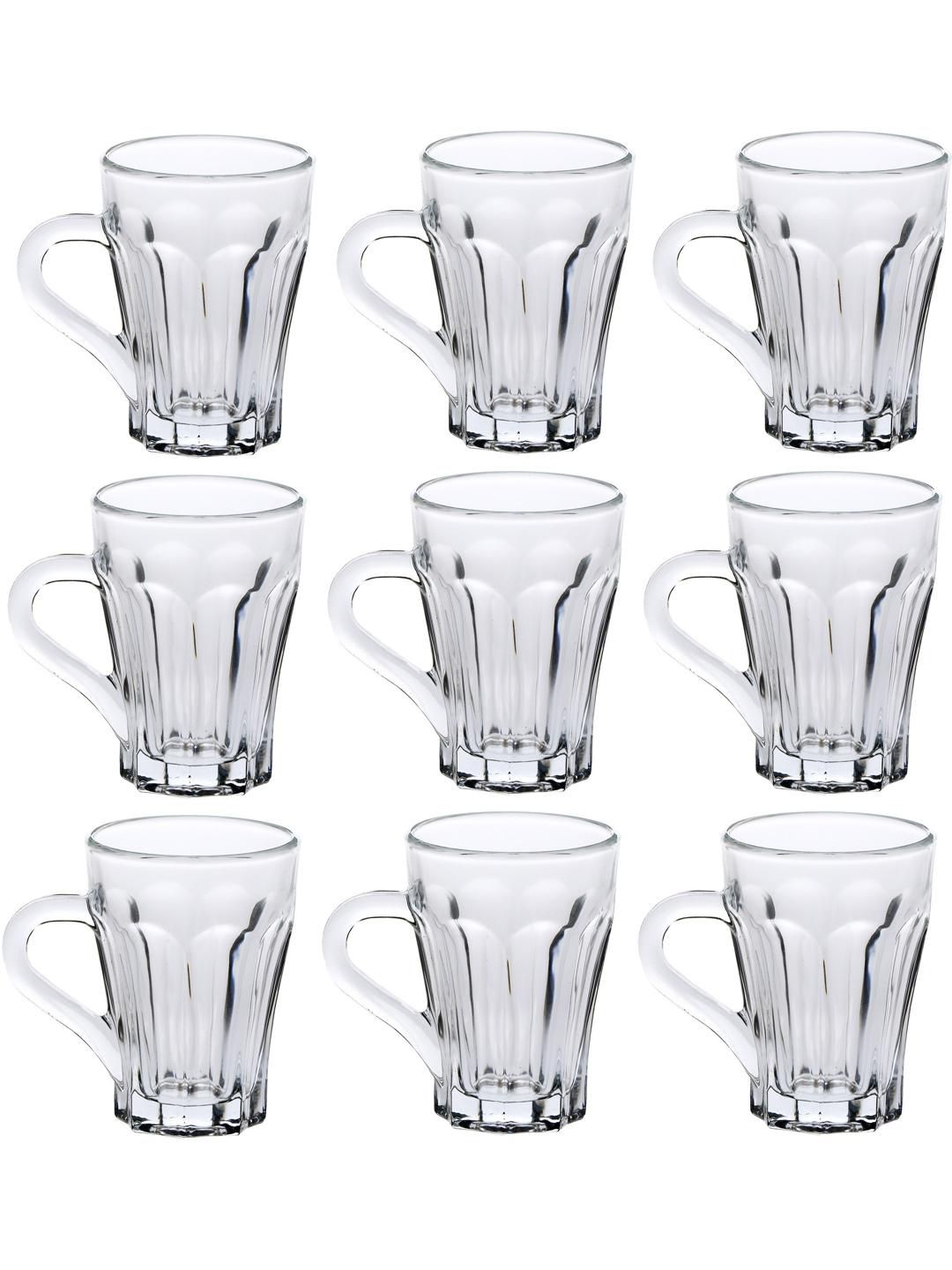     			Somil Glass Coffee & Tea Cup Solid Glass Tea Set 100 ml ( Pack of 9 )