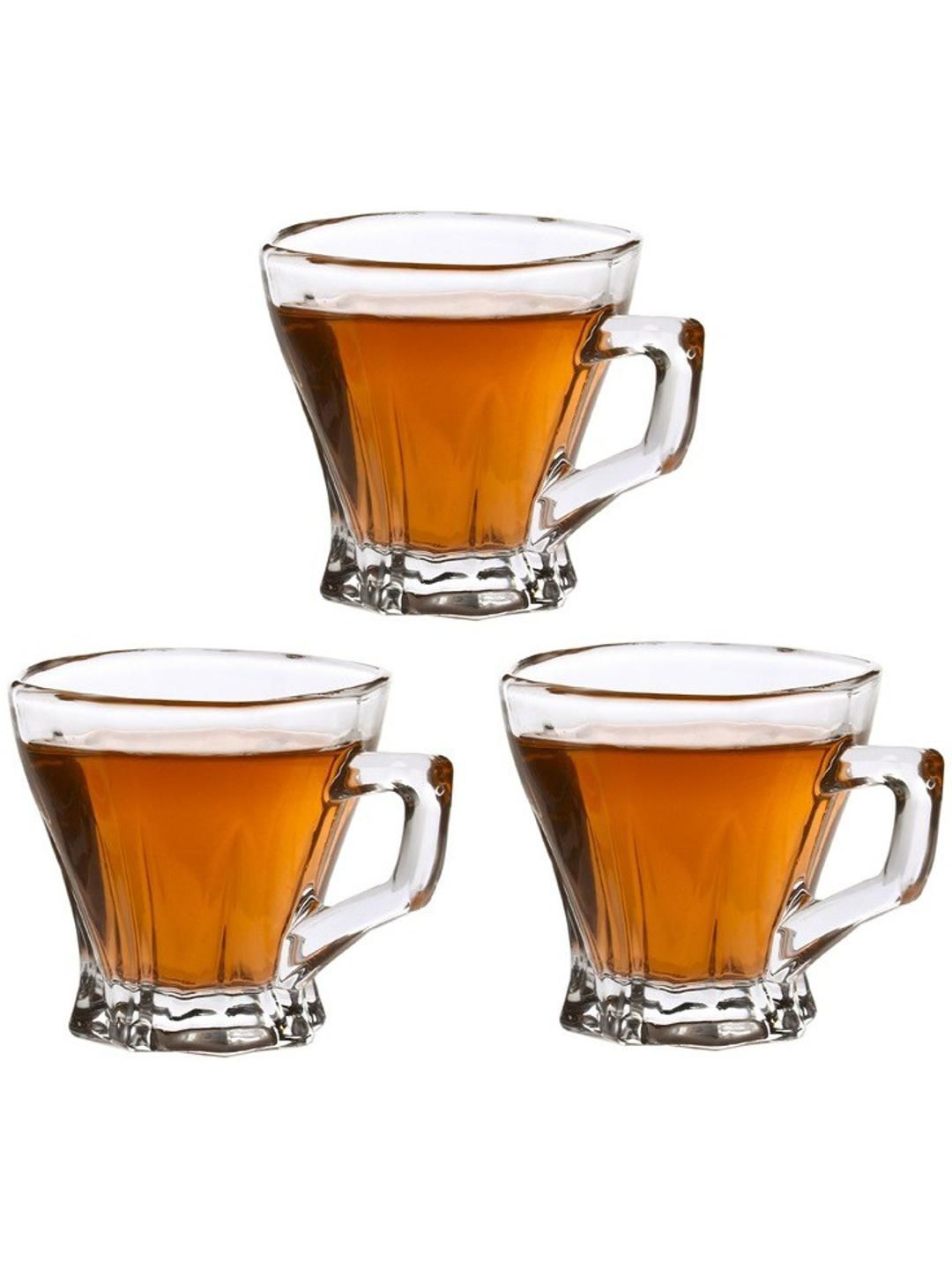     			Somil Glass Coffee & Tea Cup Solid Glass Tea Set 120 ml ( Pack of 3 )