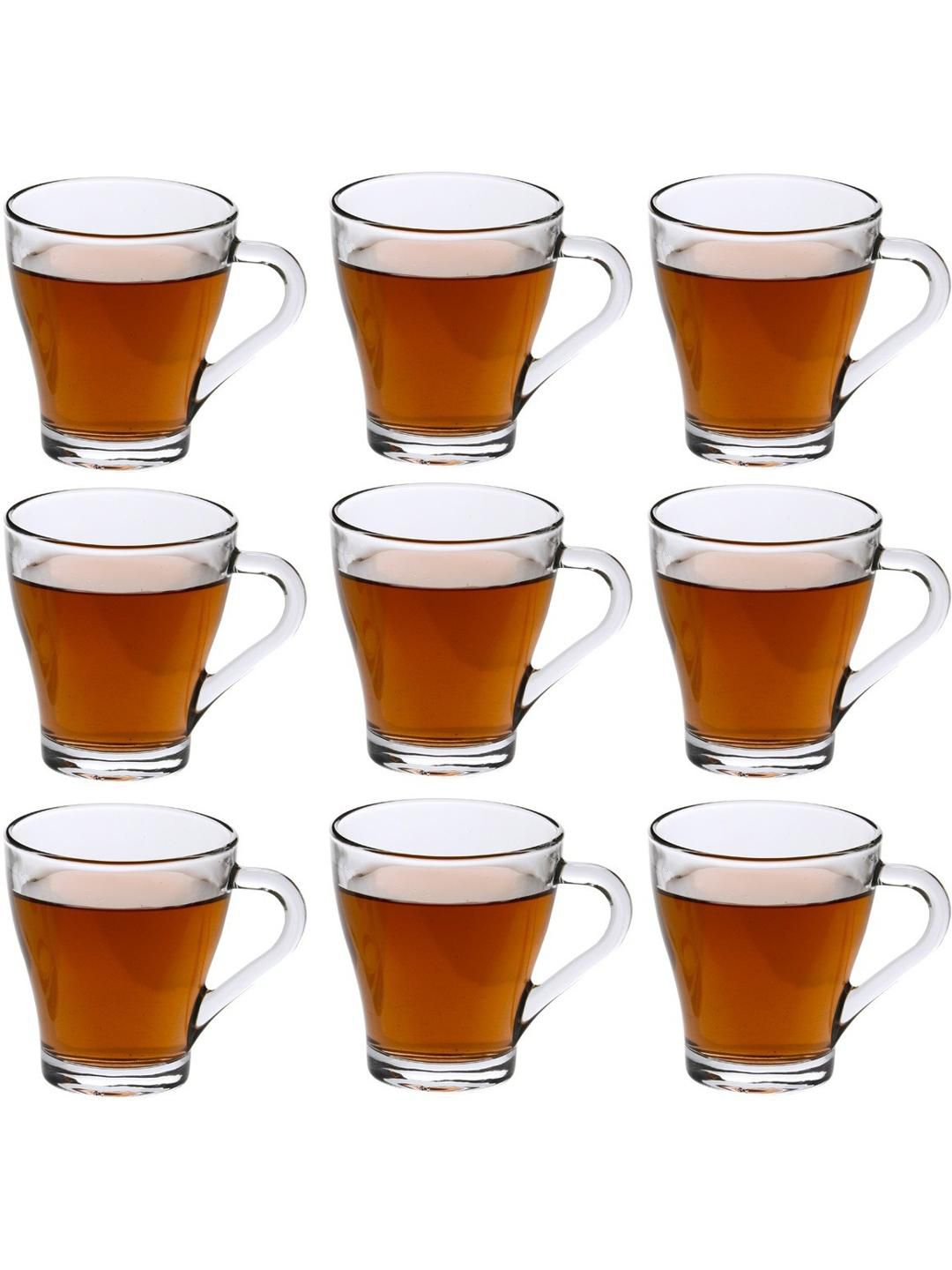     			Somil Glass Coffee & Tea Cup Solid Glass Tea Set 240 ml ( Pack of 9 )