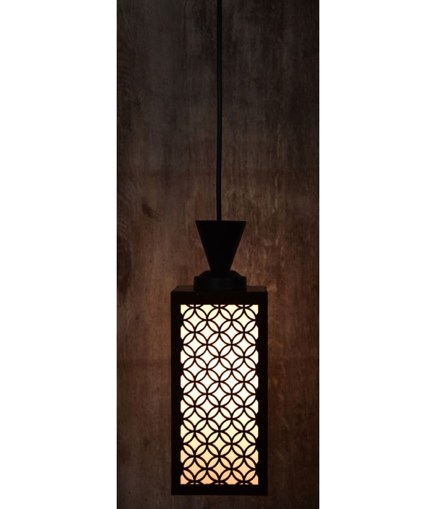     			Somil Wood Hanging Light Pendant Black - Pack of 1