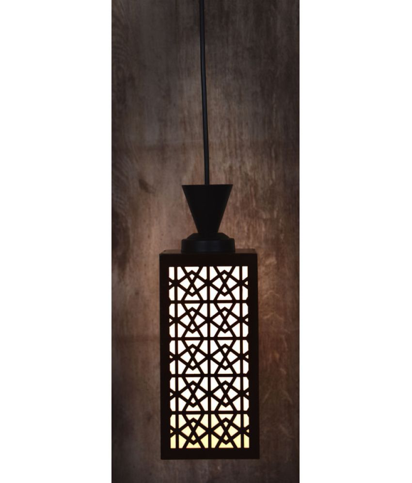     			Somil Wood Hanging Light Pendant Black - Pack of 1