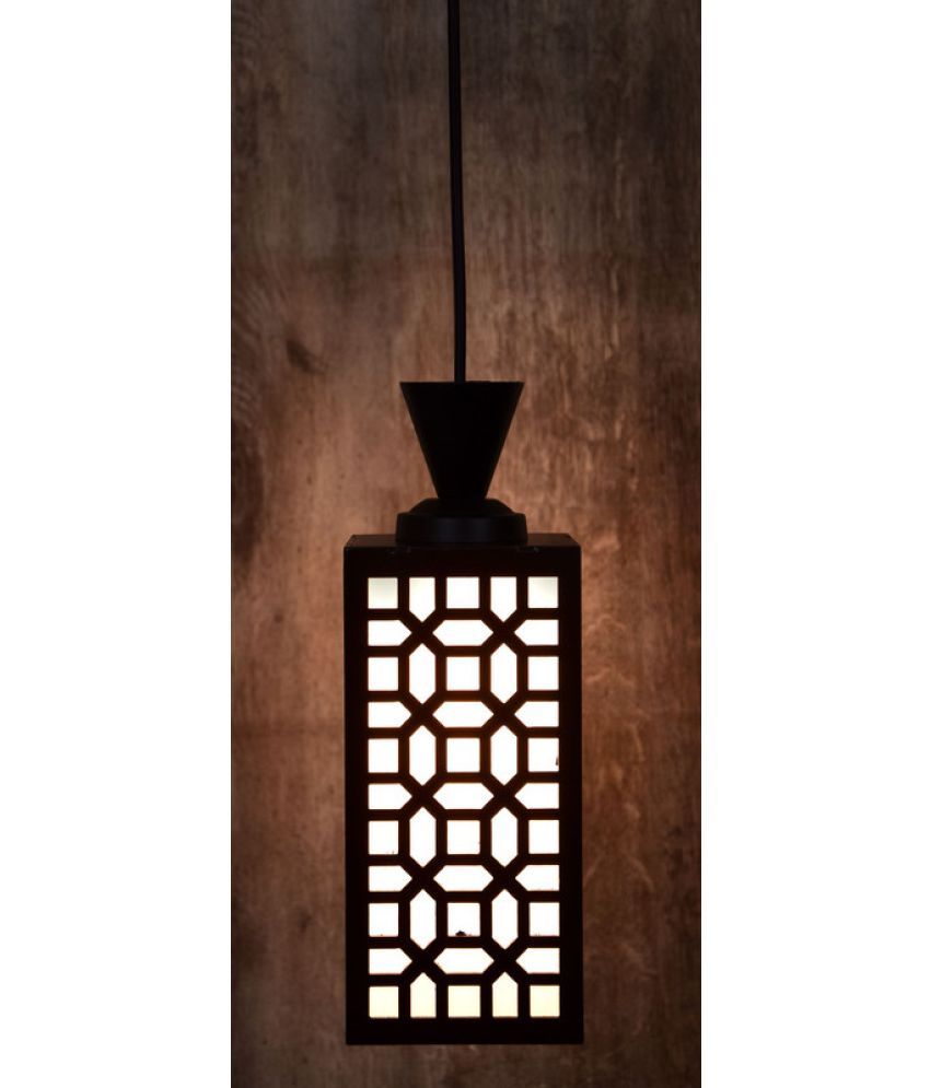     			Somil Wood Hanging Light Pendant Black - Pack of 1