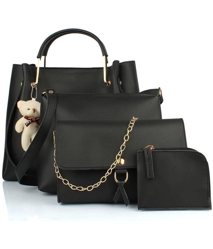     			The Mini NEEDLE Black PU Shoulder Bag