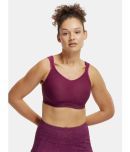 Jockey MI11 Wirefree Non Padded Microfiber Elastane Full Coverage Sports Bra - Grape Wine