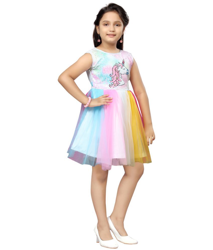     			Aarika Georgette Frock For Girls ( Pack of 1 , Multi )